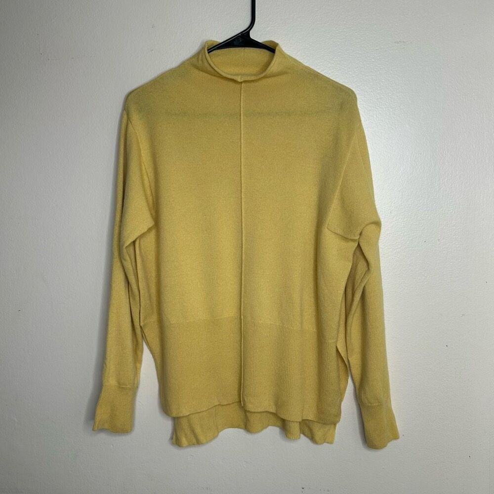 Gentle Herd Wool Cashmere Yellow Sweater Turtleneck Mock‎ Neck size Medium